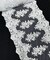 White Embroidered Lace Table Runner by the Yard, 20" Wide Sequin Mesh Lace Trim with Scalloped Edges